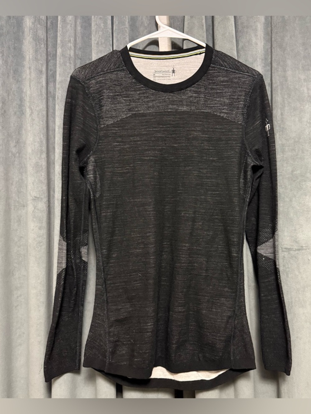 Smartwool Men’s Black Long-Sleeve Performance Top Baselayer Wool blend